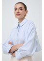 Bavlněná košile Elisabetta Franchi relaxed, s klasickým límcem, CA02941E2