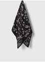 Hedvábný kapesníček Lanvin černá barva
