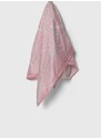 Hedvábný kapesníček Lanvin růžová barva