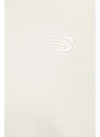 Bavlněná mikina New Balance WT41500LIN dámská, béžová barva, hladká