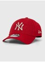 Kšiltovka New Era NEW YORK YANKEES červená barva, s aplikací