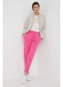 Tepláky Polo Ralph Lauren růžová barva, hladké