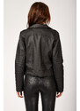 Bigdart 1025 Motorkářská bunda z umělé kůže - černá