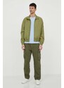 Bunda Calvin Klein Jeans pánská, zelená barva, přechodná, oversize