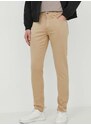 Kalhoty Polo Ralph Lauren pánské, béžová barva, jednoduché