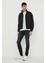 Bunda Calvin Klein Jeans pánská, černá barva, přechodná, oversize