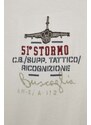Bavlněné polo tričko Aeronautica Militare béžová barva, s aplikací