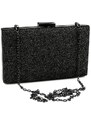 Stoklasa Dámská kabelka - psaníčko s glitry 870632 černé/stříbrné
