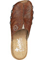 Dámské kožené pantofle 65063-22 Rieker hnědá