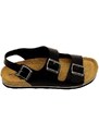 Pánské kožené sandále 175113-01 PLAKTON černé