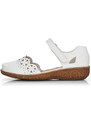 Dámské kožené sandále M0956-80 Rieker bílé