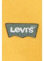 Dětská mikina Levi's LVB MINI BATWING PULL OVER HOO žlutá barva, s kapucí, hladká