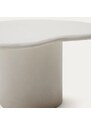 Bílý cementový zahradní stolek Kave Home Macarella 83 x 66 cm
