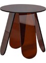 Hoorns Hnědý plastový odkládací stolek Watt 40 cm