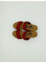 Dámské kožené pantofle 883004-08 PLAKTON červená