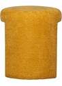 Hoorns Hořčicově žlutá čalouněná stolička Charlotte 47 cm