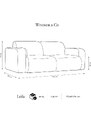 Světle šedá sametová dvoumístná pohovka Windsor & Co Lola 170 cm