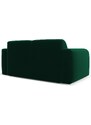 Lahvově zelená sametová dvoumístná pohovka Windsor & Co Lola 170 cm