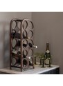 Hoorns Hnědý dřevěný stojan na víno Siwa 67 x 27 cm