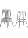 Nardi Bílá plastová zahradní barová židle Stack Maxi 76,5 cm