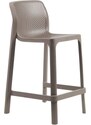 Nardi Šedohnědá plastová zahradní barová židle Net 65 cm