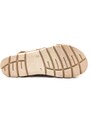 Dámské kožené sandálky 356134 APURE CUERO Plakton hnědá