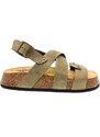 Dámské kožené sandálky 636128 NOBUCK 2 KAKI Plakton Khaki