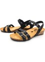 Dámské kožené sandálky 775920 VAQUETILLA NEGRO CREPELINA Plakton černá