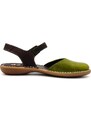 Dámské kožené sandálky 7722-00006 JUNGLA zelená