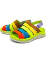 BONAMOOR Dámské kožené sandále 20WB-43 QUO VADIS multicolor