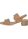 Dámské kožené sandálky 9-28203-42-311 Caprice béžové
