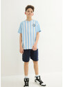 bonprix Chlapecké tričko z organické bavlny (2 ks v balení) Modrá