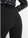 bonprix 7/8 bengalínové kalhoty bez zapínání, Slim Fit Černá