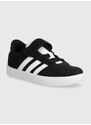 Dětské semišové sneakers boty adidas VL COURT 3.0 EL C černá barva