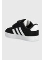 Dětské semišové sneakers boty adidas VL COURT 3.0 CF I černá barva