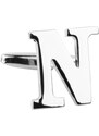 BUBIBUBI Manžetový knoflíček stříbrné písmeno N
