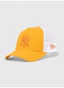 Kšiltovka New Era NEW YORK YANKEES oranžová barva, s aplikací