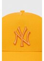 Kšiltovka New Era NEW YORK YANKEES oranžová barva, s aplikací