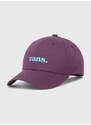 Bavlněná baseballová čepice Vans fialová barva, s aplikací