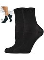 COTTON socks 60 DEN punčochové ponožky Lady B - 6 párů černá 35-38