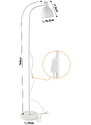 BERGE LED stojací lampa Nicozja 1xE27 140cm bílá