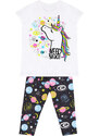 mshb&g Unicorn in Space Girl's T-shirt Tights Set