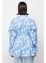 Trendyol Light Blue Floral Woven Tunic