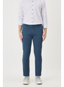 AC&Co / Altınyıldız Classics Men's Petrol Slim Fit Slim Fit Side Pocket Cotton Flexible Chino Trousers