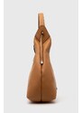 Kožená kabelka Gianni Chiarini hnědá barva