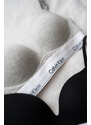 Calvin Klein Modern Cotton Push-up podprsenka - šedá