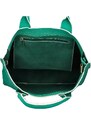 Potri Stylová dámská koženková kabelka do ruky Bertania, mentolově zelená