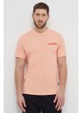 Bavlněné tričko Napapijri S-Gouin růžová barva, s potiskem, NP0A4HTQP1I1