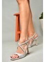 Fox Shoes S569816814 Silver Silvery Thin Heel Women's Shoes
