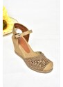 Fox Shoes P241612040 Camel Stone Wedge Heel Women's Shoes